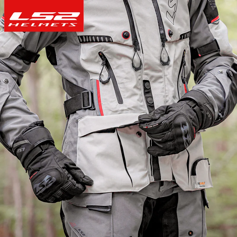 

Мотокуртка LS2 APOLLO из ткани CORDURA, всесезонные мотобрюки, сертифицированные CE, уровень защиты AAA, MJ130