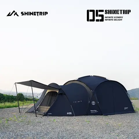 ShineTrip 야외 초대형 캠핑 쉐이드 텐트, 가족 여행, 비 및 햇빛 차단 자동차 텐트, 확장 가능 공간 캠프 가제보