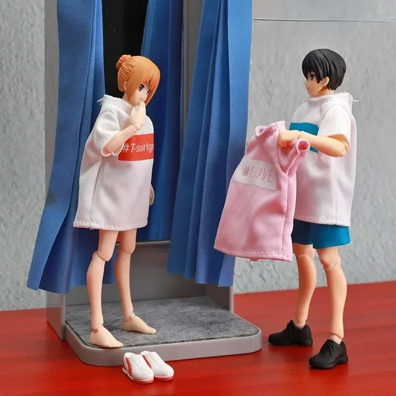 Gashapon لعبة الكبسولات BJD عمل الشكل إكسسوارات دمي صغيرة 1/12 الملابس تي شيرت لتقوم بها بنفسك SHF الشكل أجزاء الملابس