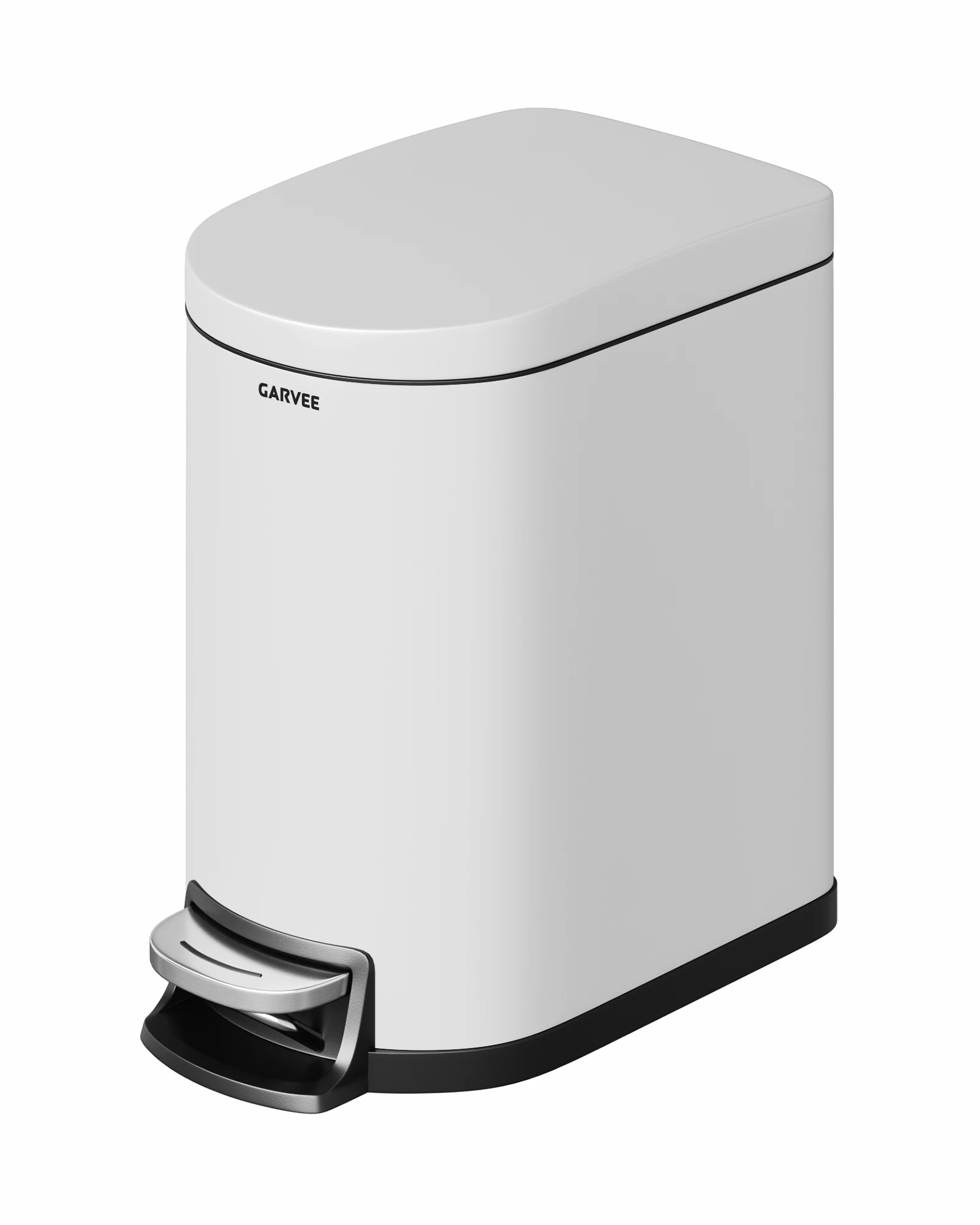 Secchio a pedale in acciaio inossidabile 6 L con pedale e coperchio a chiusura ammortizzata – ermetico, secchio interno rimovibile, impermeabile/antiruggine, con maniglia, per cucina/bagno/camera da