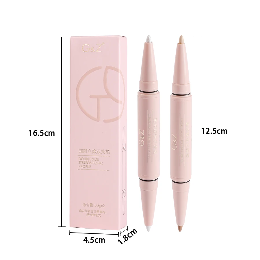 Double-headed Highlight&Contour Stick Face Nasal Shadow Water Proof Lasting Multifunctional Makeup Pen