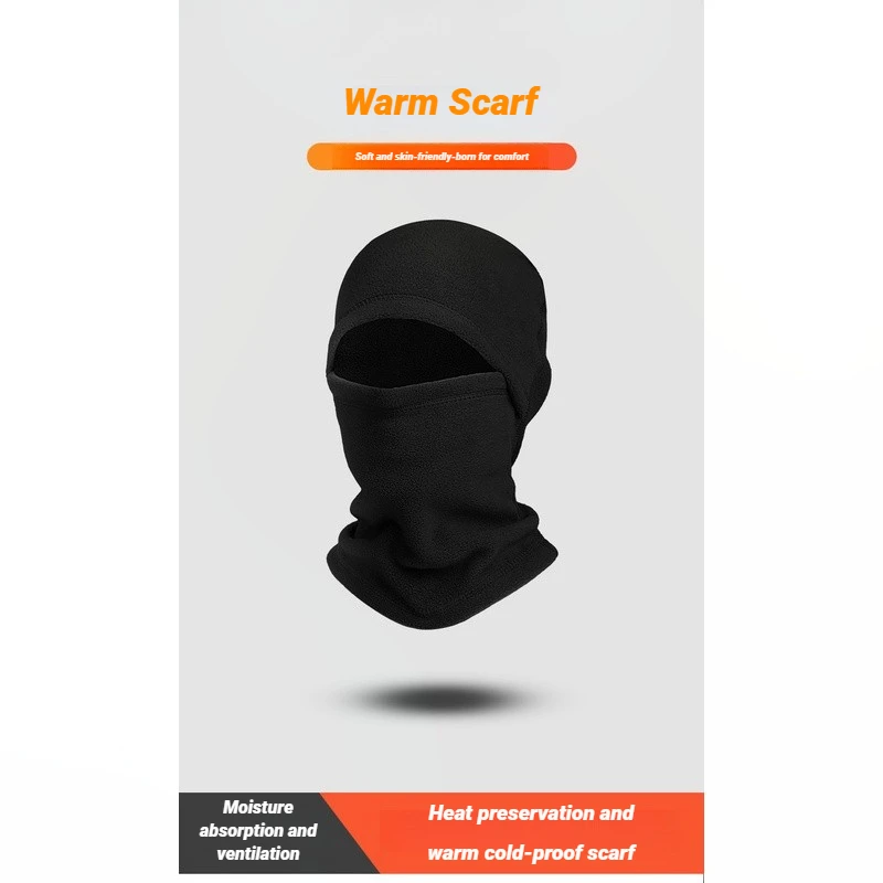 

Winter cycling face mask windproof and warm integrated head cover, shake fleece and fluffy hat multifunctional sports head cover