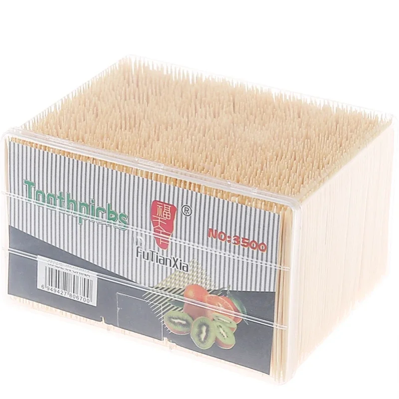 Natural Bamboo Toothpick Disposable Double-headed Zahnstocher Tandenstokers for Bar Restaurant Home Fruit Tooth Sticks