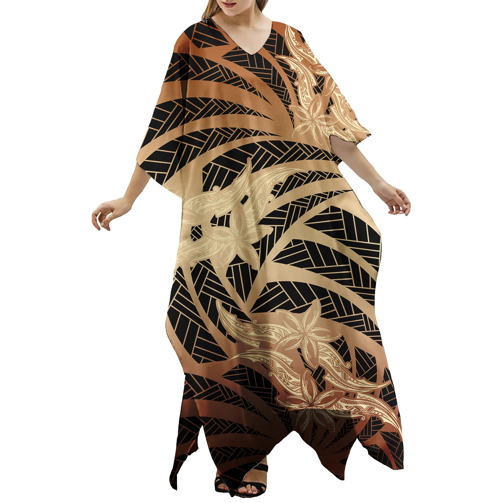 Polynesian Samoan Tribal Designer Women's Vacation Dress Sexy Party Outfit Puletasi Clothing Professional Manufacturer Dress