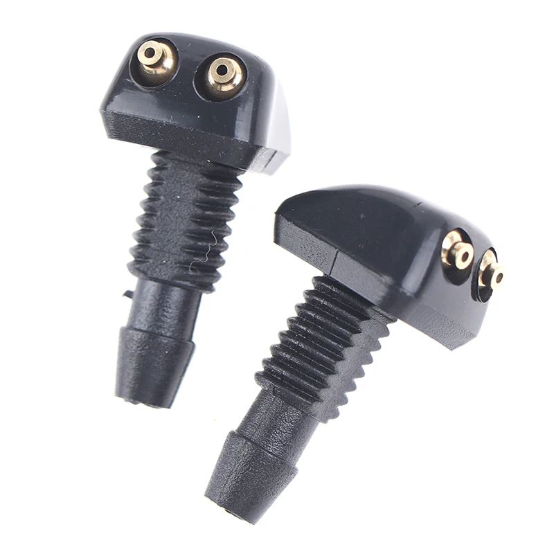 2Pcs Universele Voorruit Ruitensproeier Nozzle Spuit Sprinkler Water Uitloop Outlet Voor Toyota Mazda Hyundai Auto Accessorie