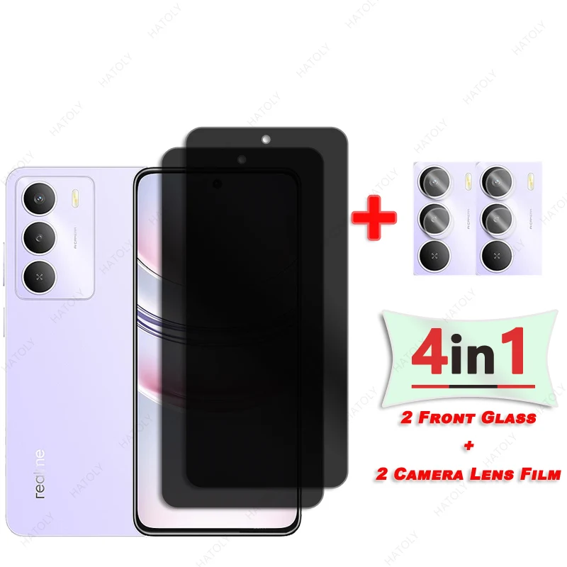 Privacy Screen Protector For Realme Narzo 80 Lite Glass For Realme C75 Anti Glare Camera Protector Anti-spy Glass For Realme C73