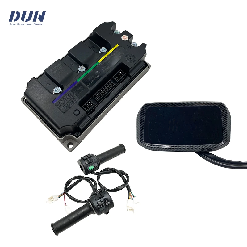 VOTOL EM180 GTS Boost 250A Peak 490A Hall BLDC Controlle with N7 Display and T08 Throttle for 3KW-5KW wheel Hub Mid-Drive Motor
