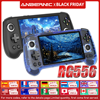 ANBERNIC RG556 Retro Handheld Game Console 64bit Android 13 System Unisoc T820 5.48-inch AMOLED Screen Hall Joystick Game Player