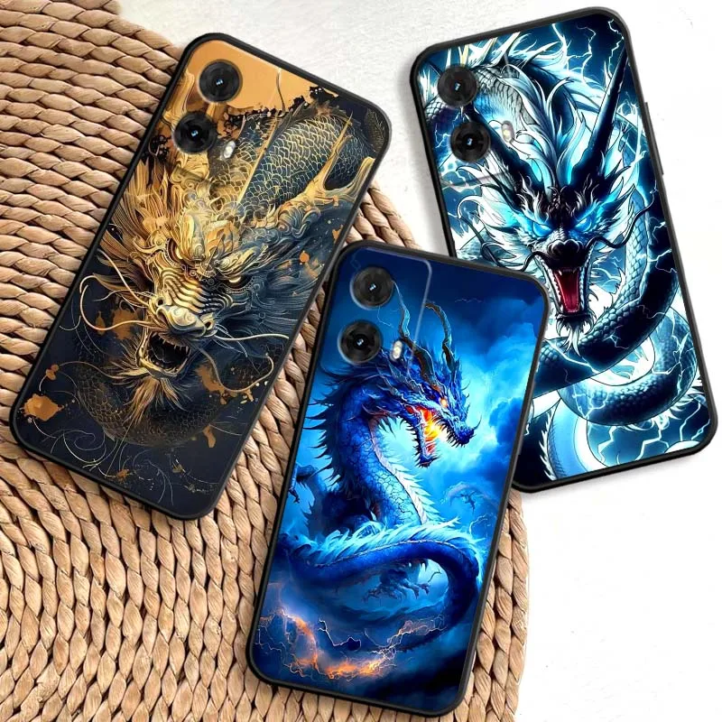 

Anime Dragon Cool For Motorola G85 Edge 50 G24 G35 G14 G04 40 G72 G34 G31 G Stylus G54 G13 G32 5G Black Phone Case