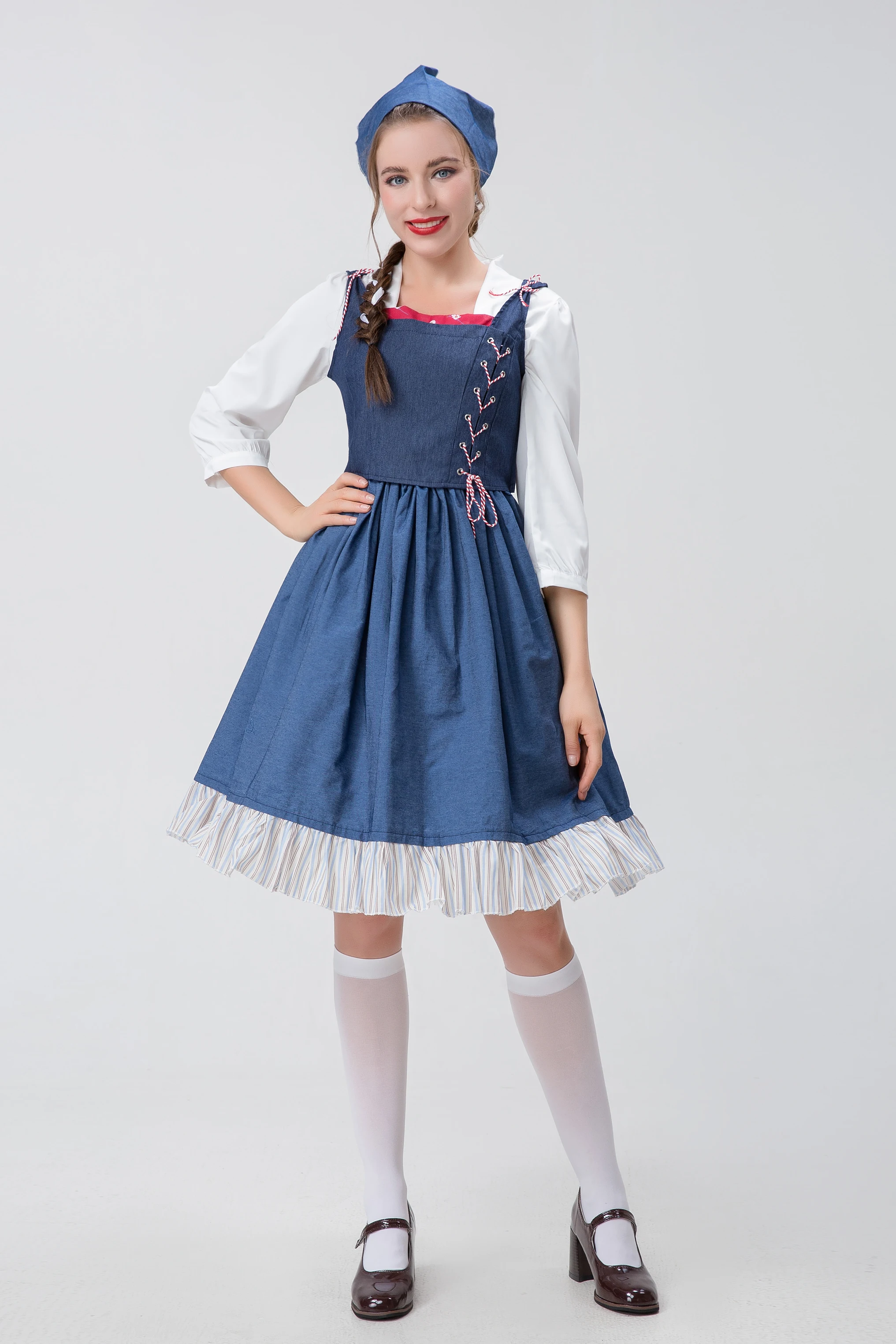 Đức Oktoberfest Bayern Truyền Thống Bia Cô Gái Dirndl Trang Phục Halloween Carnival Đảng Pháp Lolita Người Giúp Việc Wench Cosplay Váy