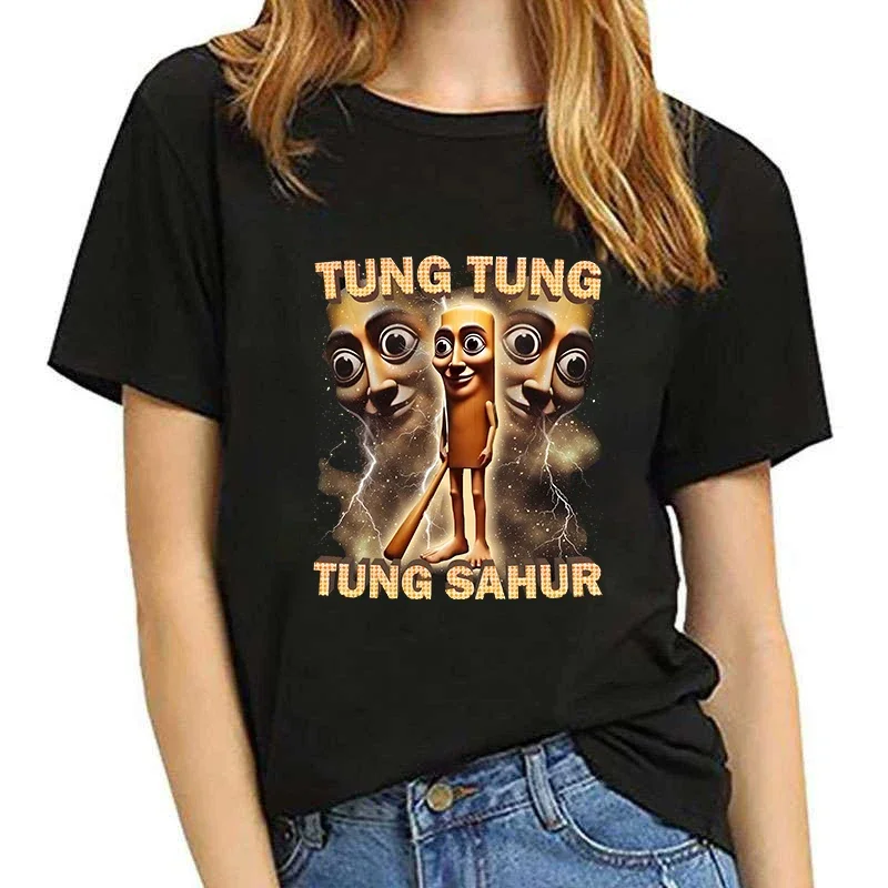 Tralalero Tralala Tung Tung Sahur T-shirt Lustige Italienische Brainrot T-shirt Frauen Meme Kurzarm Print T-shirt Kleidung