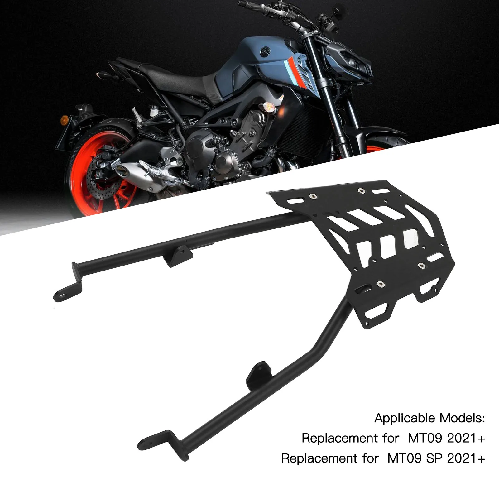 

Motorcycle Luggage Rack Tail Hollow Out Hole Rear Luggage Rack Replacement for MT09 2021-2023 Motorcycle Rear Seat Accessories