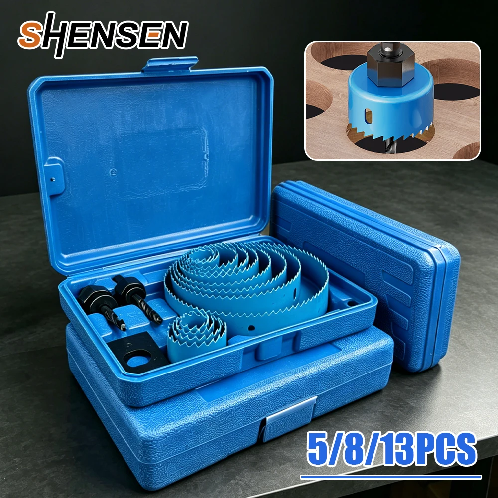 

Wood Hole Saw Cutting Set, 19-127mm Wood Hole Drill Bits, Hole Cutter for Wood, PVC Plastic and Drywall