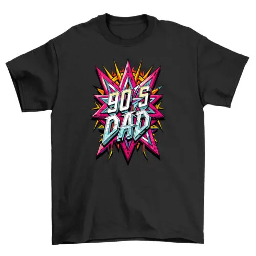 Star Rad Dad 80's Inspired Funny T-shirt for Proud Fathers! Retro Cool Dad Tee,