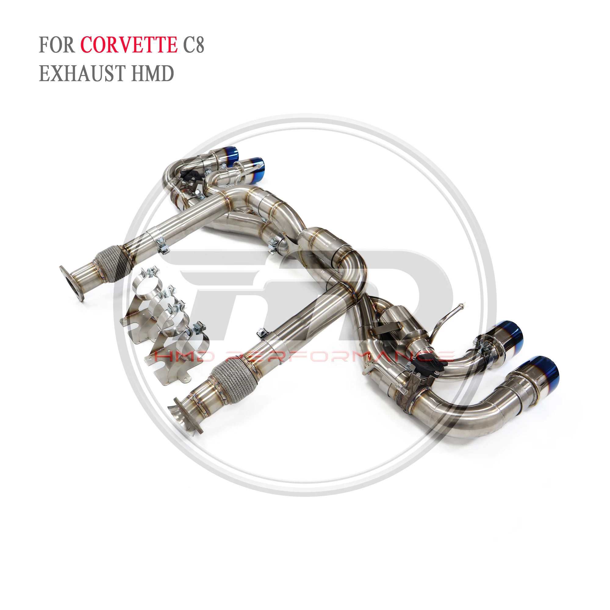 HMD Exhaust System Stainless Steel Performance Catback for Chevrolet Corvette C8 6.2L Muffler With Valve