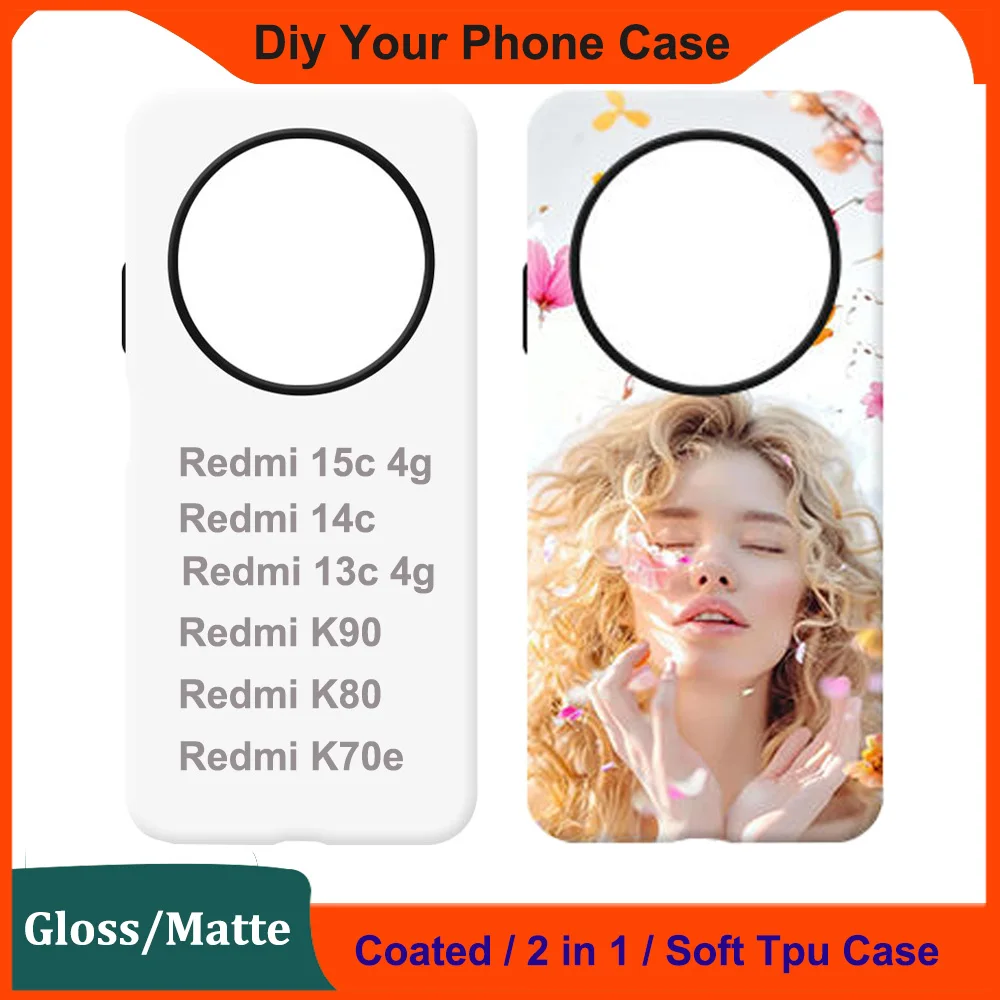 

Чехол TuoLi 3D с сублимационной пленкой для Xiaomi Redmi Note 15, 15 Pro, 14 5G, Poco X6, мягкий чехол из ТПУ, с возможностью персонализации фото, тонкий, пустой чехол для телефона