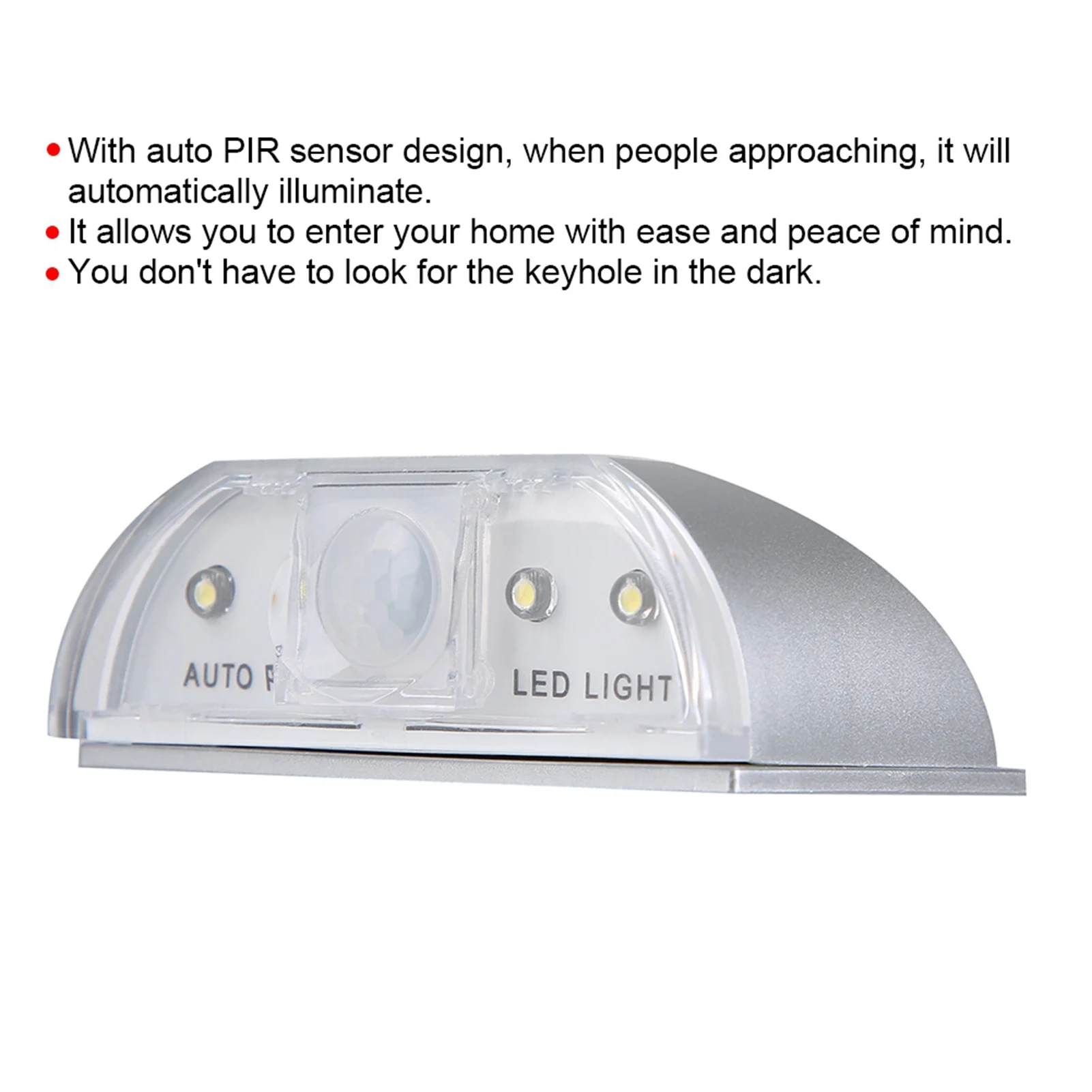 ZK40 Intelligent PIR Infrared Automatic Sensor Motion Detector Keyhole Lock Light 4 LED Lamp