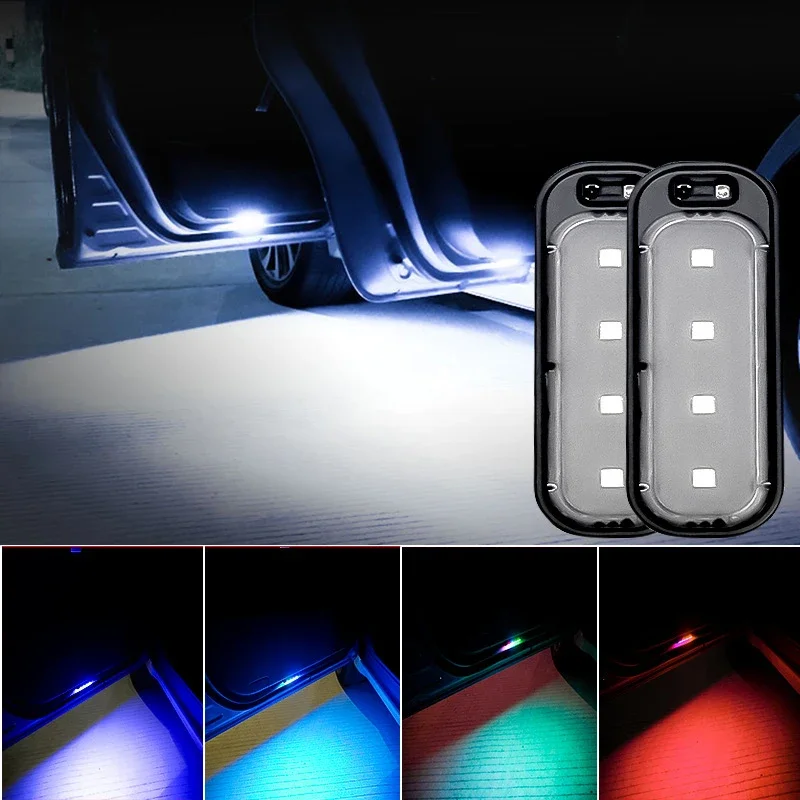 

Door welcome light/interior ambient light Car door lighting, wiring free ambient light door opening warning sensor welcome light