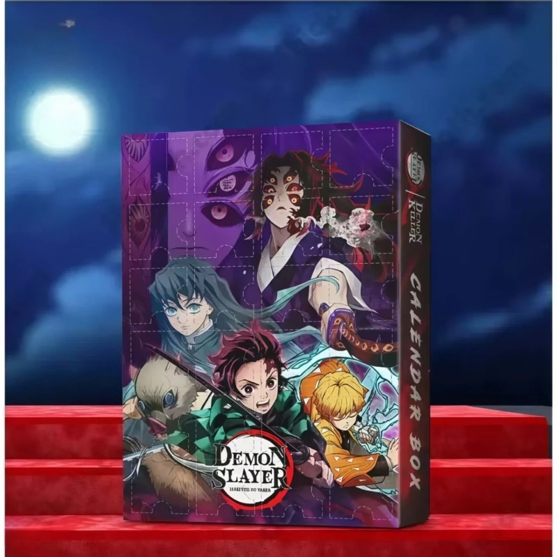 New Anime Demon Slayer Christmas Advent Calendar Infinity Cstle Series Countdown Blind Box Kamado Tanjirou Nezuko Zenitsu Gift