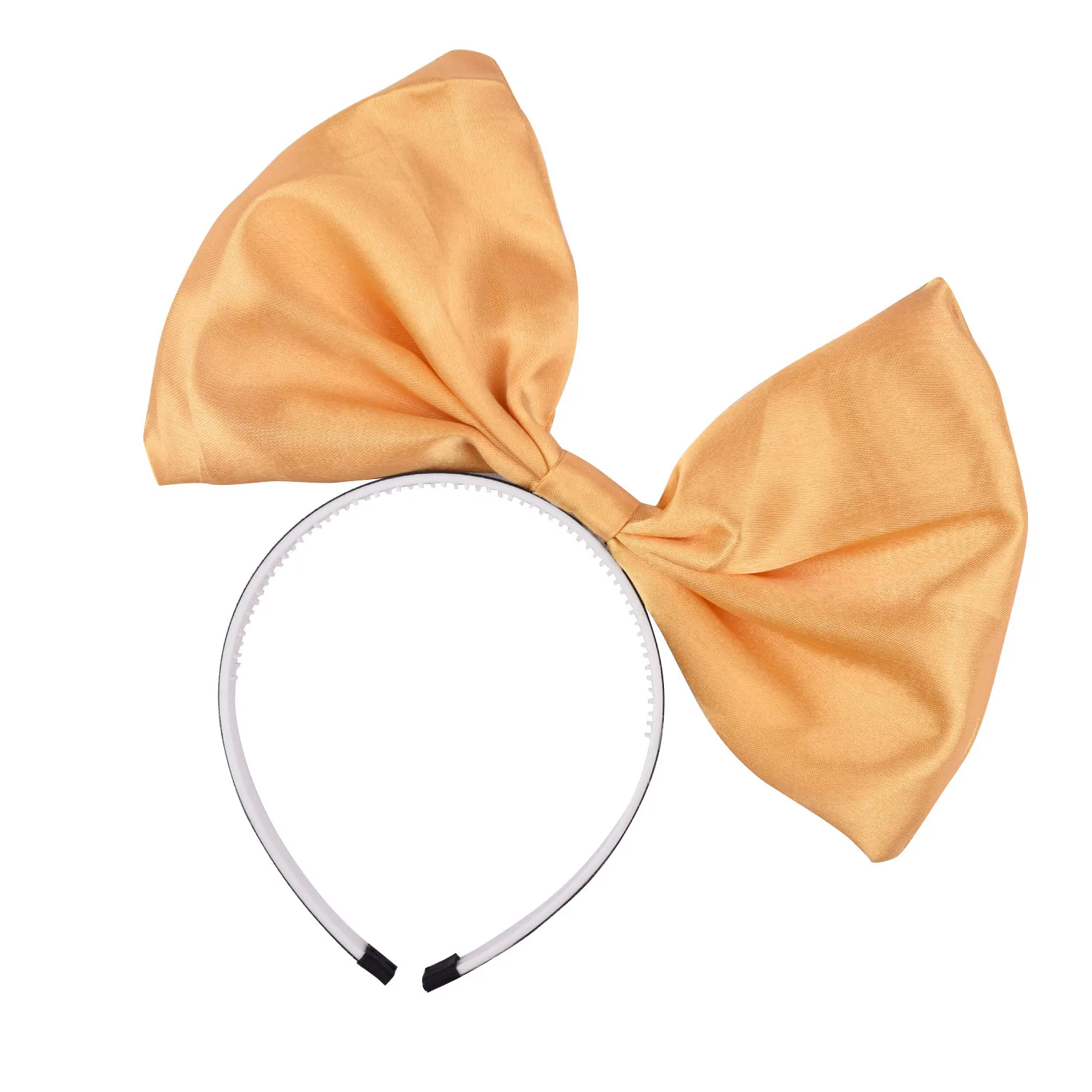 Baby Girl Sweet Rainbow Color Oversize Stain Fabric Chic Style Bow Headband For Halloween Party Daily Casual Versatile Hair Band