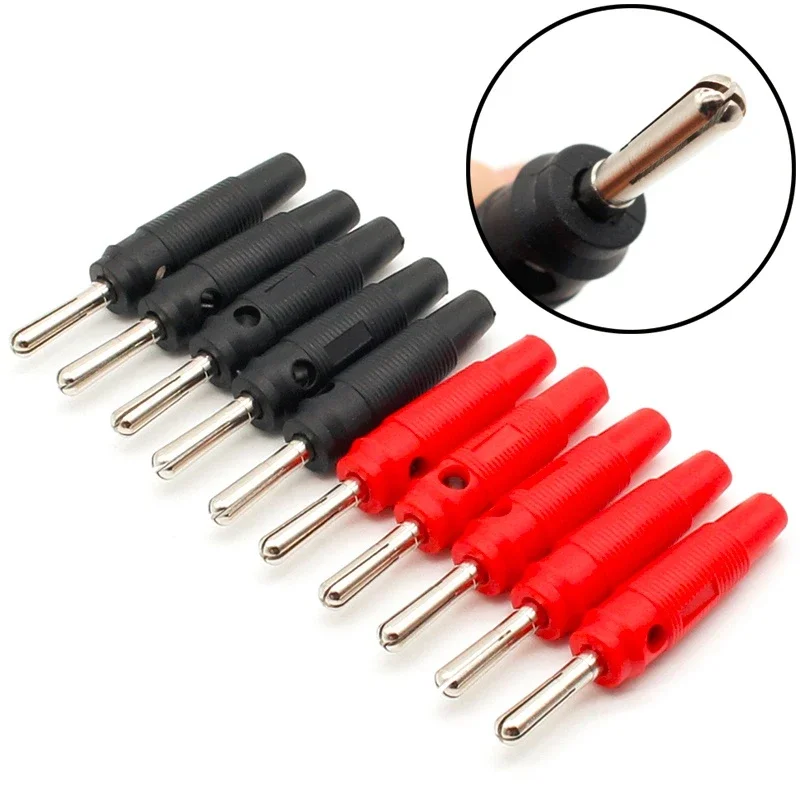 10pcs 4mm Banana Plug High Current Insulated Shrouded Stackable Connector Screw connection