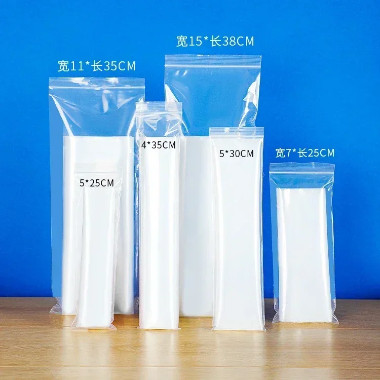 

Long Strip Thick Transparent Self Sealing Bag Various Sizes of Sealed Packaging Bags Remote Control Phone Storage Plastic Pocket