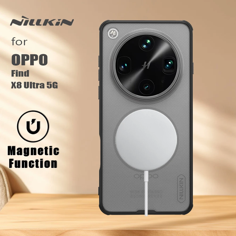 

Nillkin For OPPO Find X8 Ultra 5G Case Clear Black Frosted Shield Pro Magnetic Ultra-thin Matte full Back Cover Protection