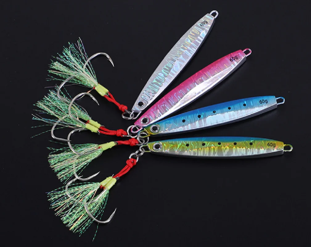 4pcs/Lot Micro Butterfly Metal Jig Fishing Lure Bait Jigging Tuna Slow Lure Hook