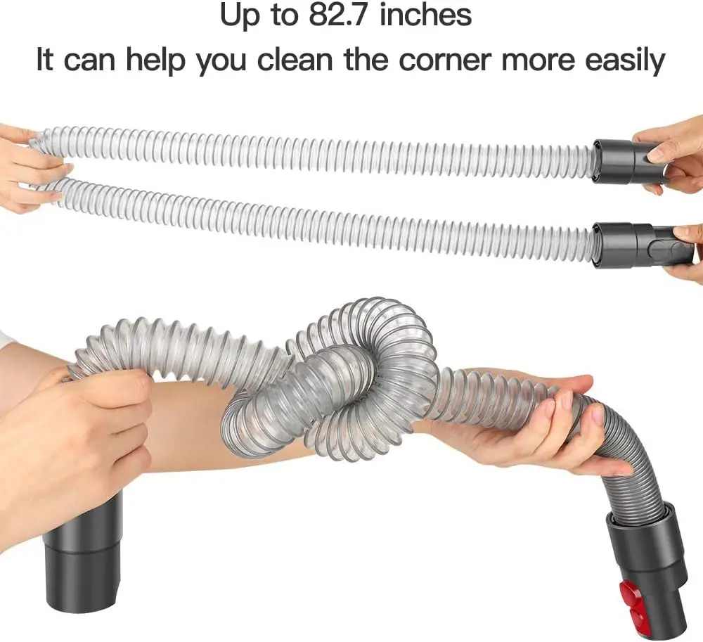 Hose For Dyson V7 V8 V10 V11 V12 V15 Vacuum Cleaner Extension Tube Telescopic Pipe Fittings Replacement Accessories Spare Parts
