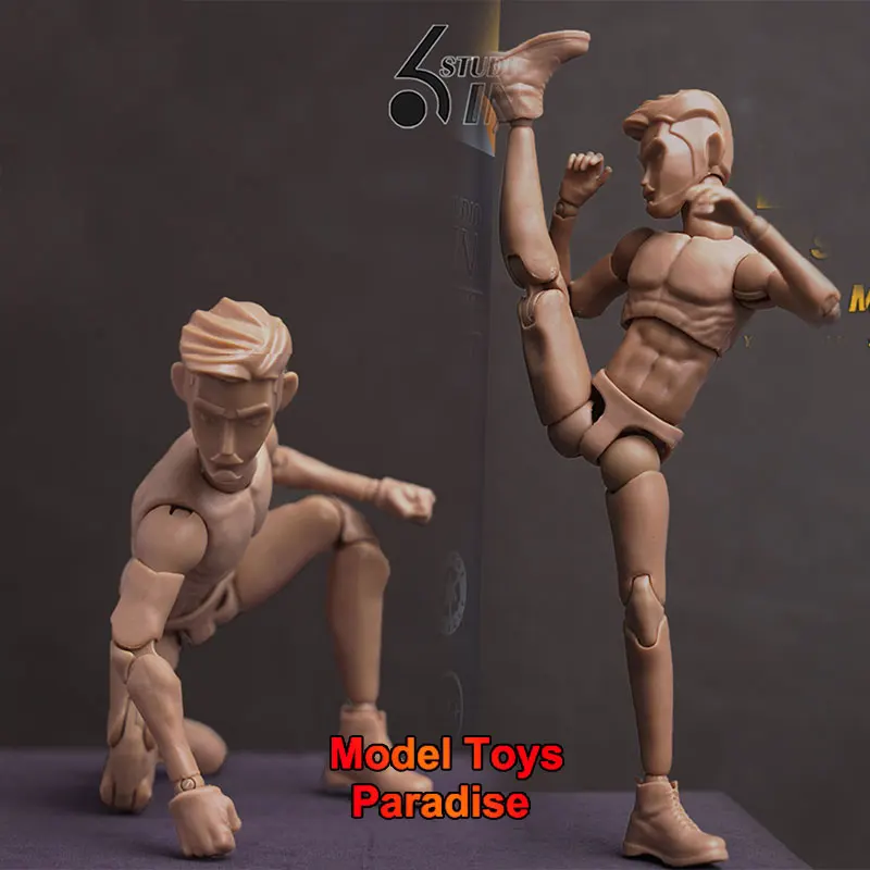 

6in Studio 1/12 Scale Men Soldier Super Flexible Anime Joint Body 6Inch Movable Action Figure Body With Replaceable Accessories