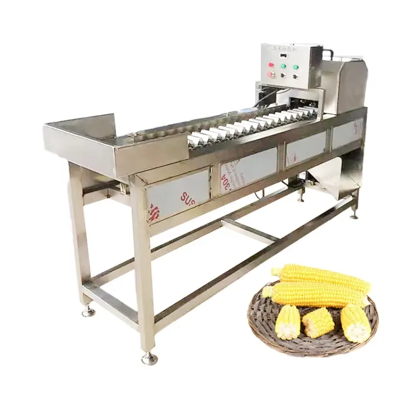 Customized Corn Cutting Head and Tailing Machine Sweet Corn Cutter Cutting Machine Electric Frozen Sweet Corn Cutter