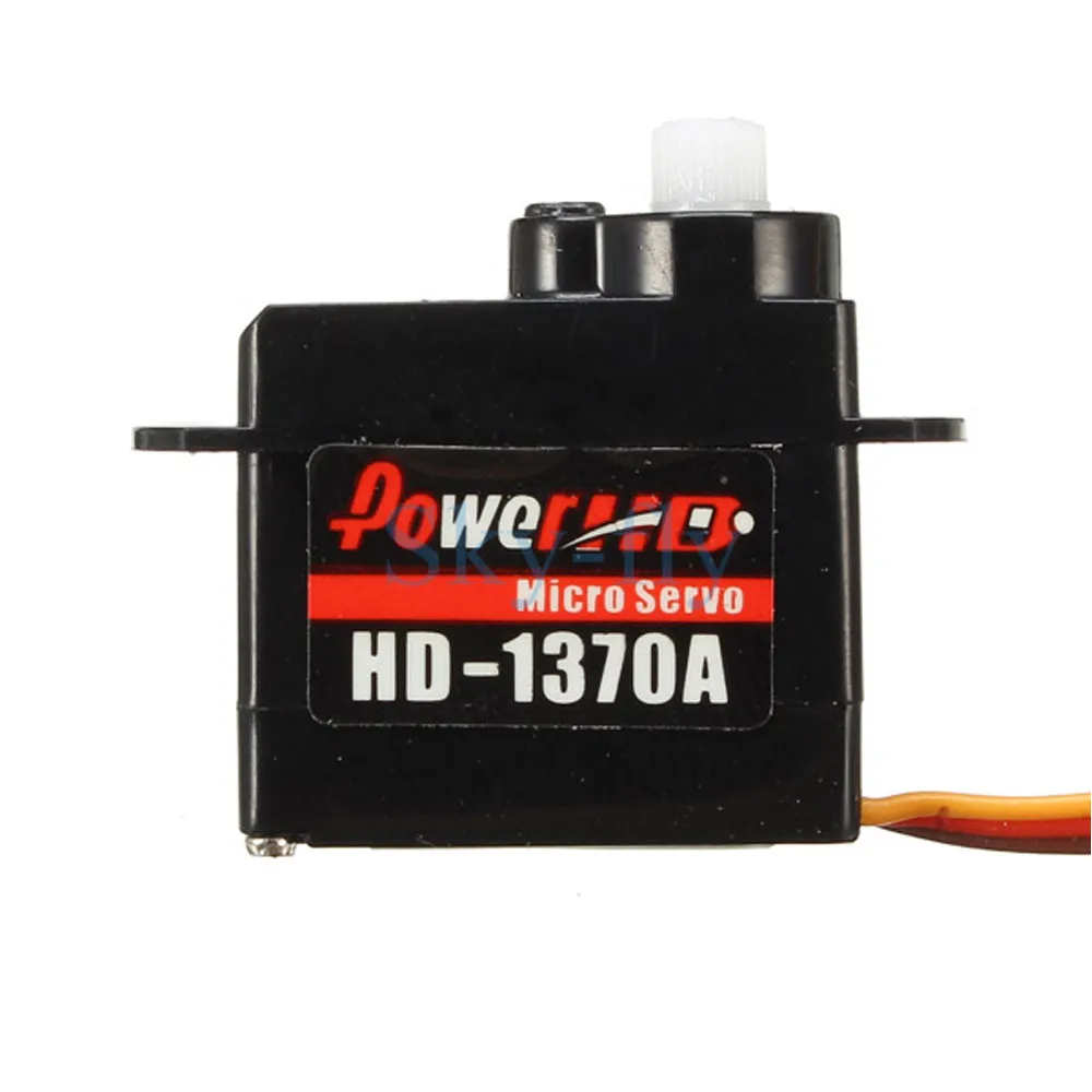 4set/lot Power HD-1370A Micro Analog Servo 4.8-6V 0.6kg/3.7g Servo With Plastic Gear For F3P EP200 Sky-fly