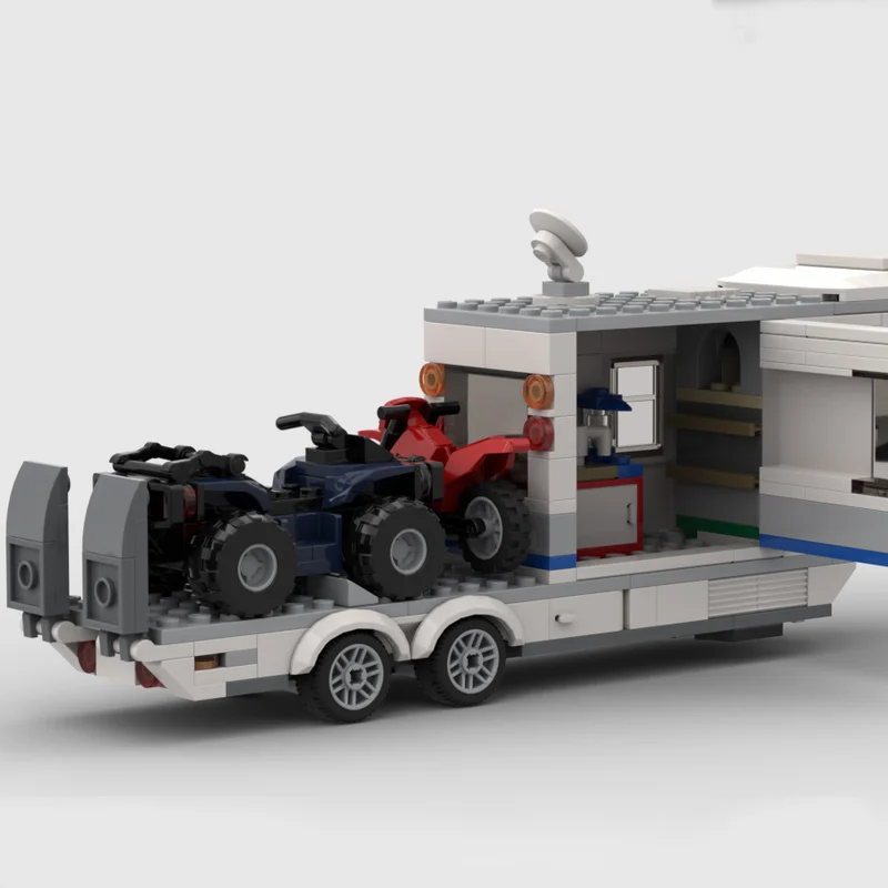 275pcs MOC Toy Hauler Camper  Building Blocks Adult Christmas toy Gift collector Children's Model Construction DIY Assemble