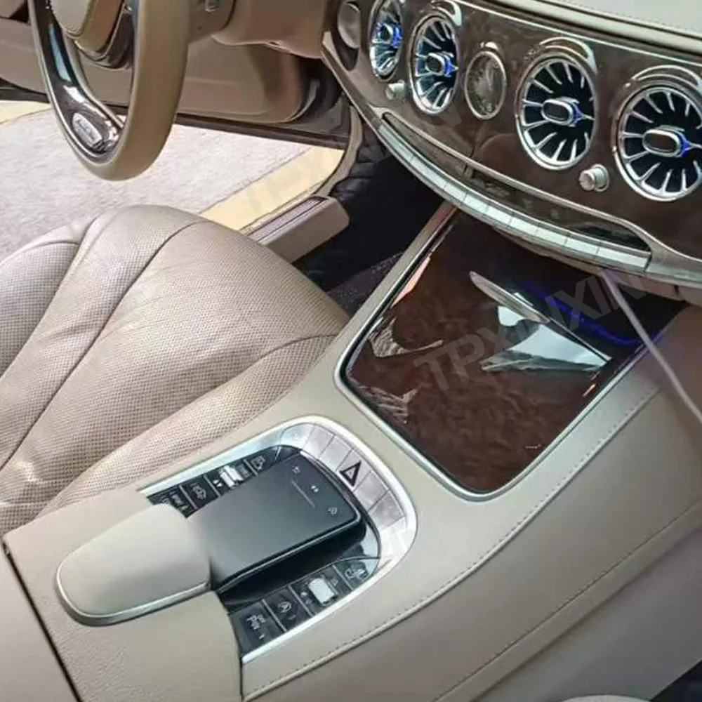 Center Console Touchpad Mouse For Benz S‑Class W222 2014~2020 W223 Style Multimedia Controller Interior Mod Accessories