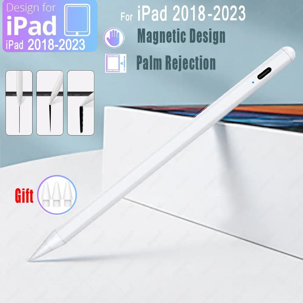 For Apple iPad Pencil 2 Stylus Pen iPad Pro 11 12.9 2021 2022 10.2 7th 8th 9th 10th Gen mini 5 6 Air 3 4 5 10.9 Tilt Pressure