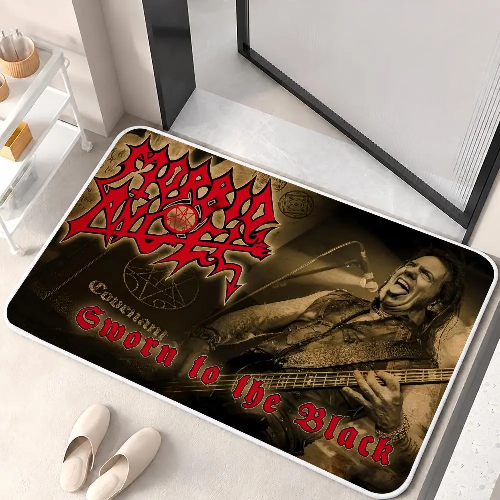 Cool M-MORBID ANGEL ROCK BAND Floor Mat Flannel Rug Soft Non Slip Door Mat For Bathroom Bedroom Kitchen Living Room Home Decor