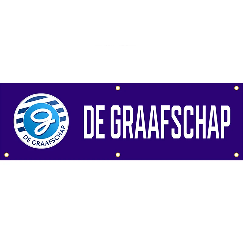 130GSM 150D Polyester Material De Graafschap Football Club Flag Banner 1.5*5ft (45*150cm) Advertising Decoration Flags