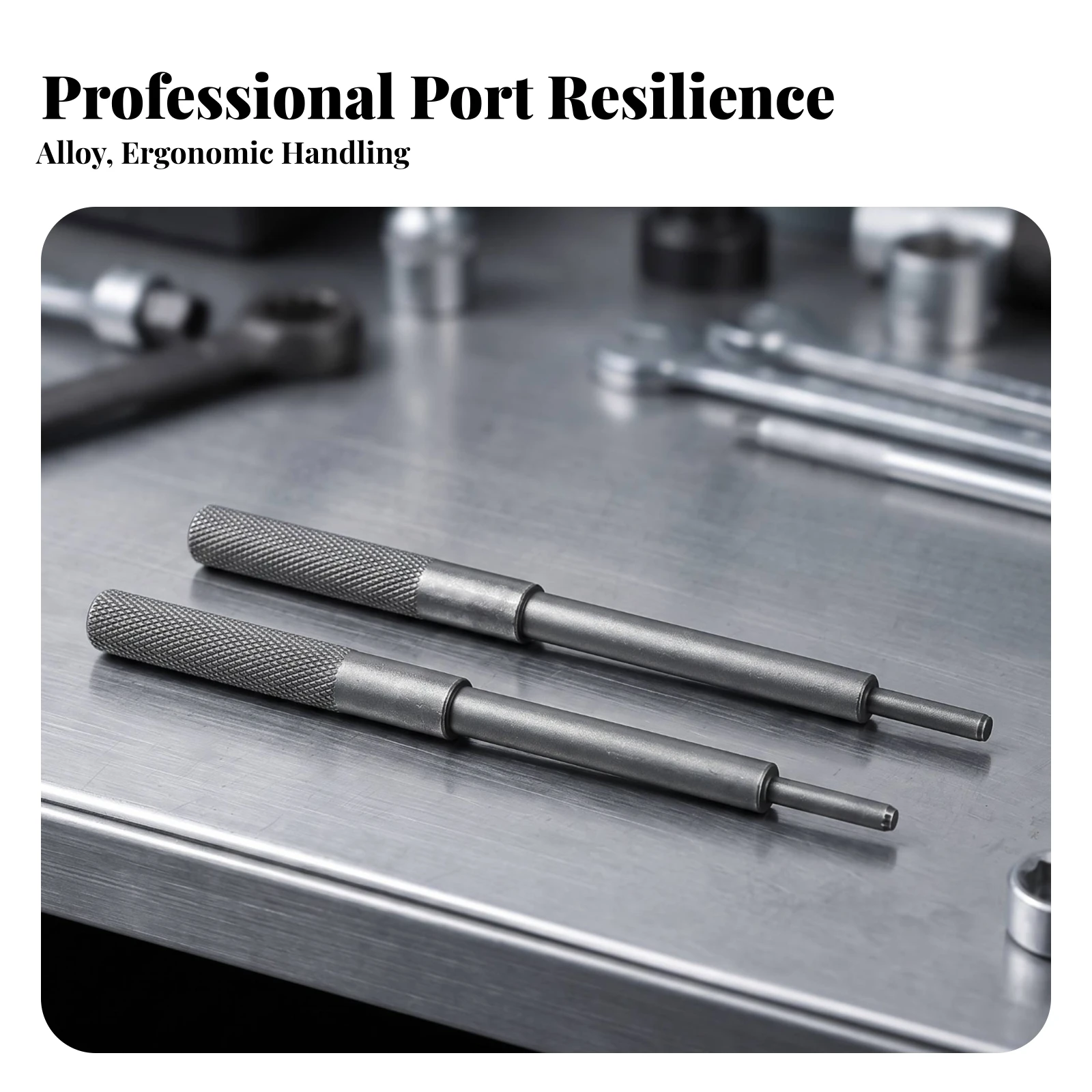 2 Pieces Valve Guide Removal Tool Sturdy Engine Valve Guide Tool Universal Knurled for Motorcycle Mechanics