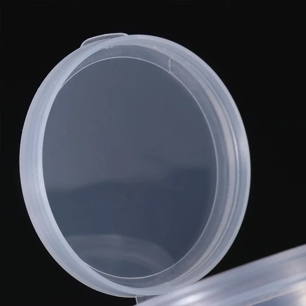 1PC Plastic Beads Storage Box Small Round Clear Small Items Crafts Hardware Storage Container Case