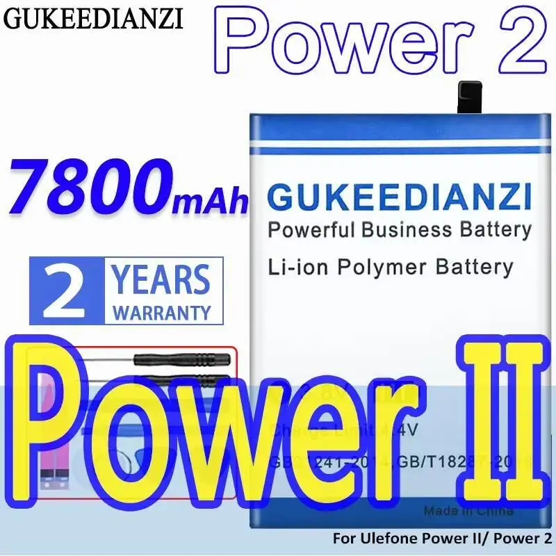 

Mobile Phone Battery Long-Lasting Performance For Ulefone Power II 2 7800Mah