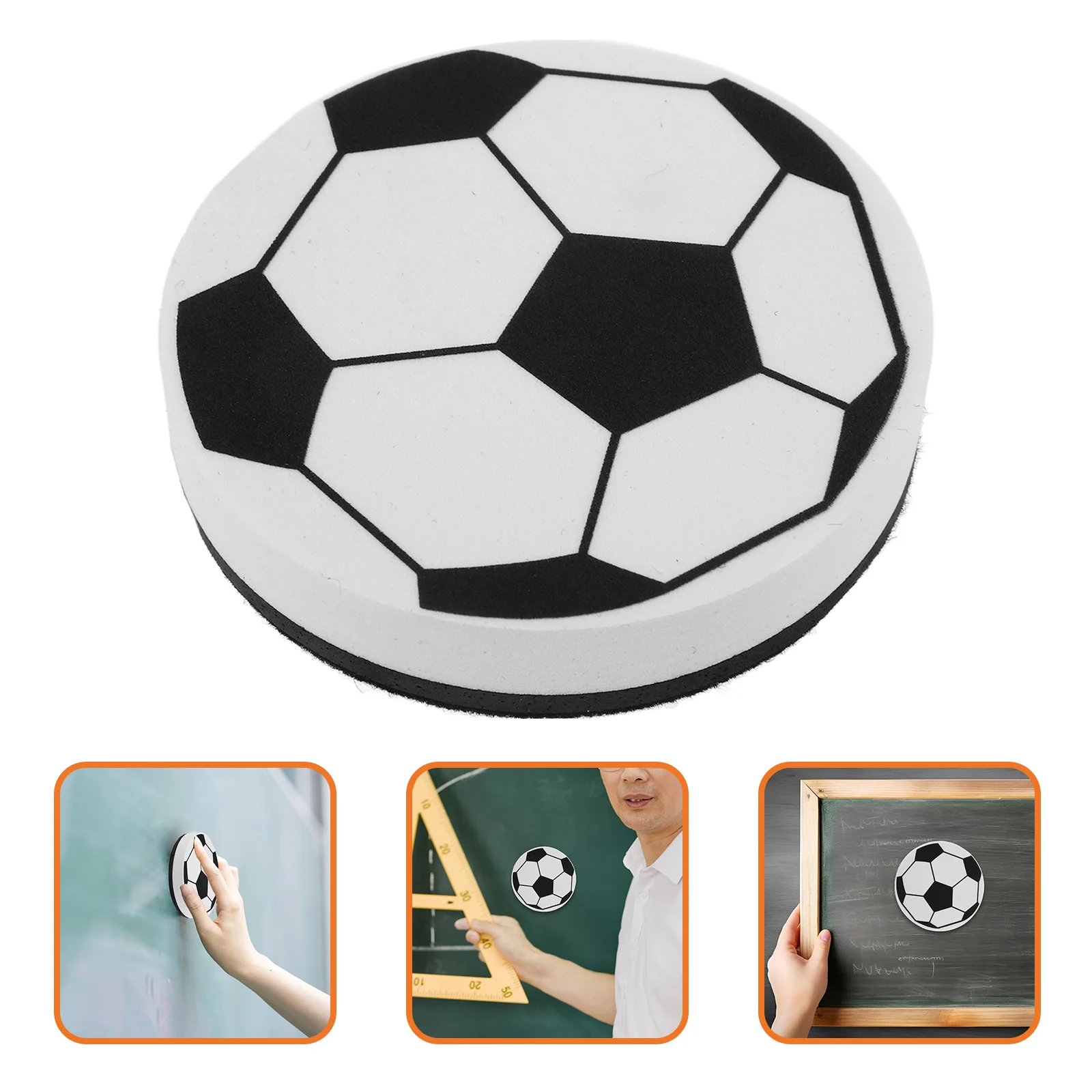 

6 Pcs Wipe Board Whiteboard Magnetic Erasers Small School Supplies Classroom Accessories Football Dry Eva