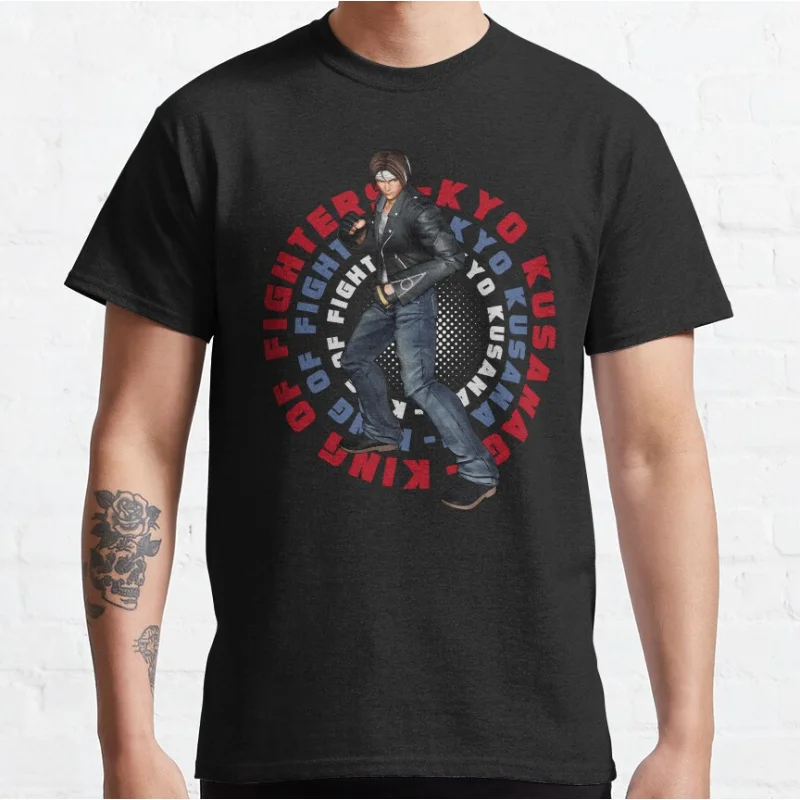 

ANIME KYO KUSANAGI KOF King of Fighters 80s retro video game fighting videogames T-shirt for men Large size Adult Tops S-6xl