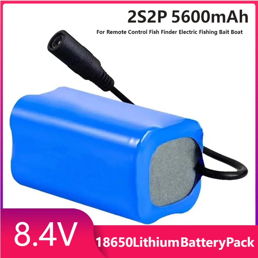 

7.4v/8.4v 5600Mah 18650 Battery For T188 T888 2011-5 V007 C18 H18 So on Remote Control RC Fishing Bait Boat Parts with charger