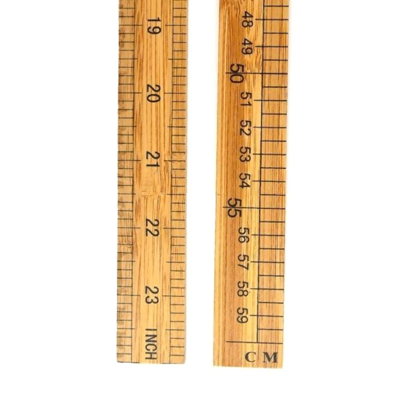 Wooden Ruler 12Inch 24Inch Double-Sided Scale Rulers Measuring Ruler Inches Centimeter Metric Ruler for Students