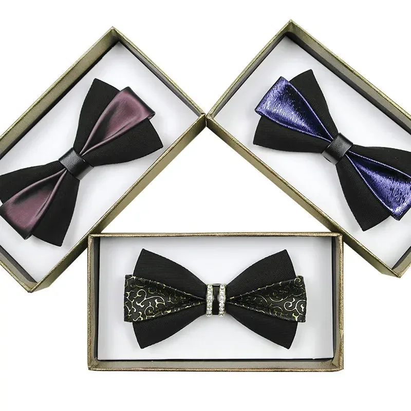 

Business wedding groom groomsmen spot bow tie new bow brushed dragon claw collar pattern bow ite