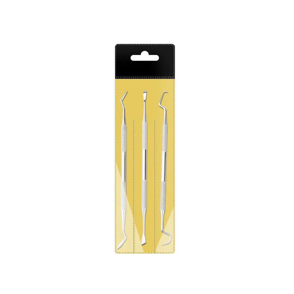 

3pcs Dental Mirror Stainless Steel Tweezers Elbow Probe Dental Instruments Teeth Cleaning Oral Care Kit