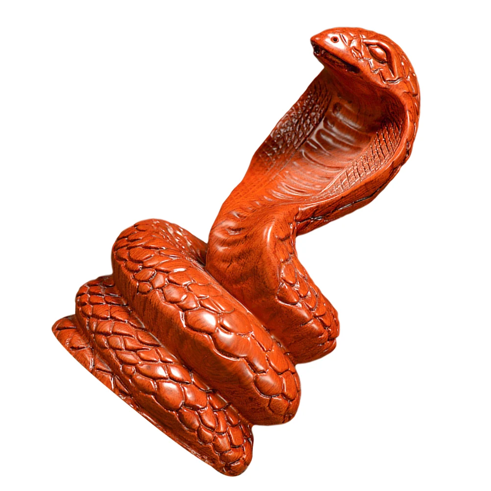 

Snake Ornaments Hand Carved Wood Statues Cute Mini Animal Sculpture Bedroom Sculptures Wooden