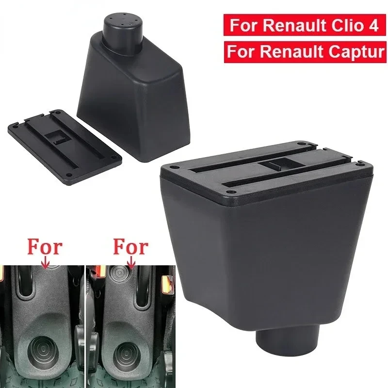 New luxury For Renault Clio 4 Armrest For Renault Captur Clio 3 III IV Car Armrest Box Accessorie Dedicated Interior Retrofit