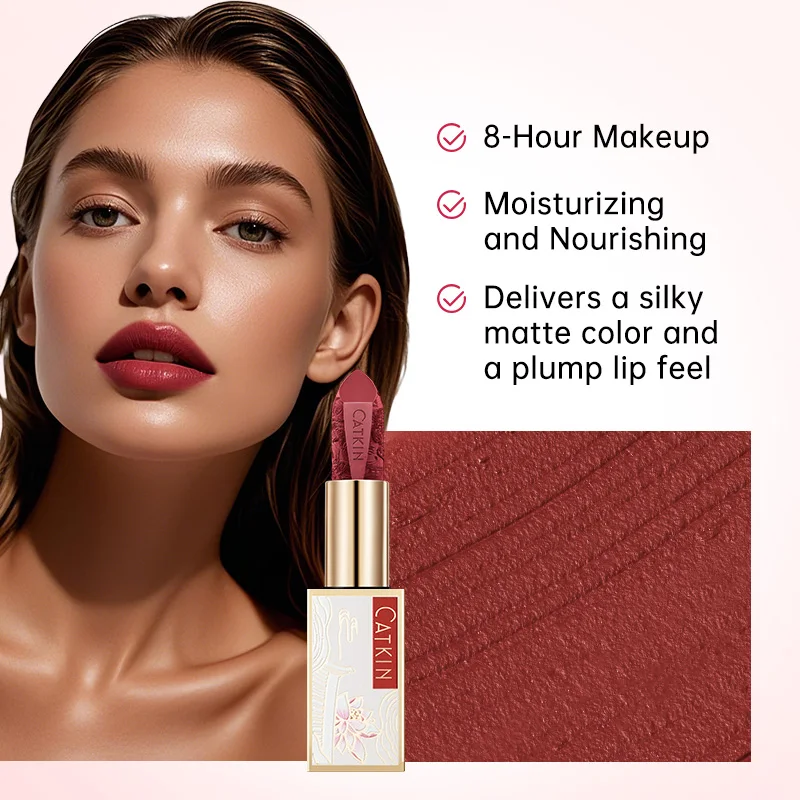 CATKIN Dreamworld Khắc Son Môi, Chống Thấm Nước Bền Satin Nuôi Dưỡng Dưỡng Ẩm Mềm Mịn 0.13 Ounce-Phong Cách Trung Hoa