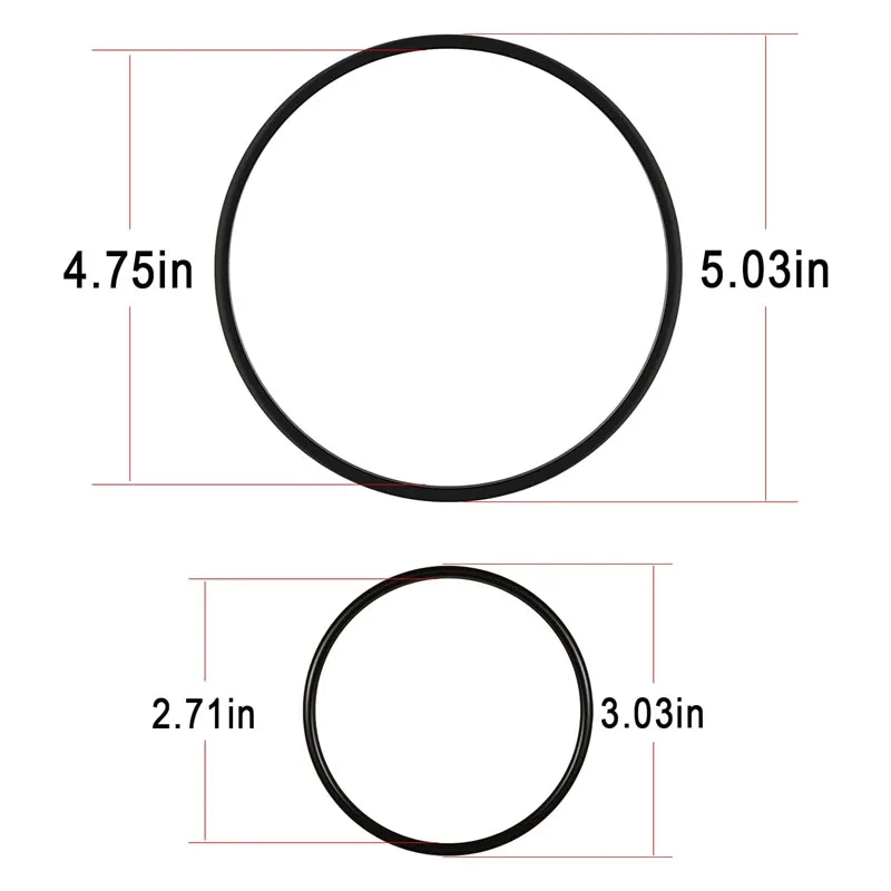 Nony Boat Toilet Spare Parts O-Ring Kit Compatible with Dometic Part 385310151 for S and T Series Pumps（2 PCS）